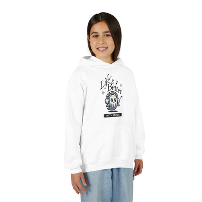 Music Lover Girls' Hoodie - Life's better with music