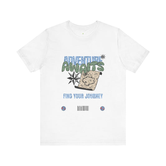 Adventure Awaits Graphic Tee - Casual Unisex Shirt for Travelers