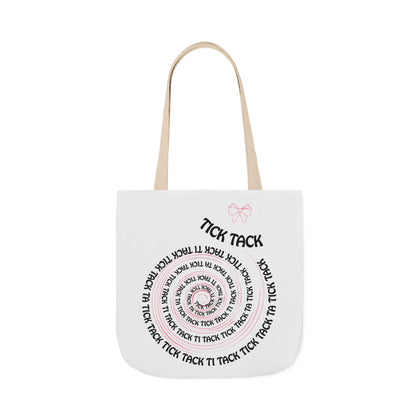 Tick Tack Canvas Tote Bag