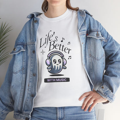 Music Lover Tee - Life is Better with Music