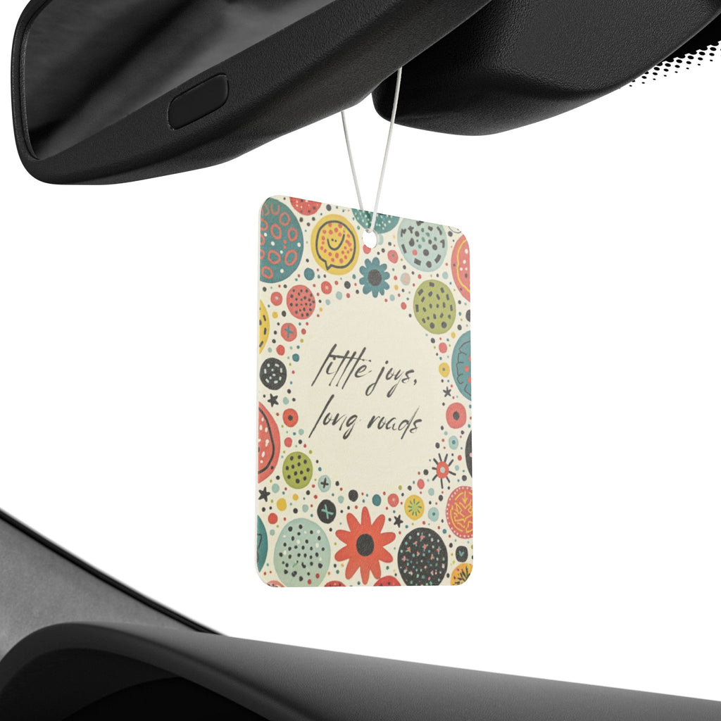 Car Air Freshener — “little joys, long roads” Scented Vent Clip