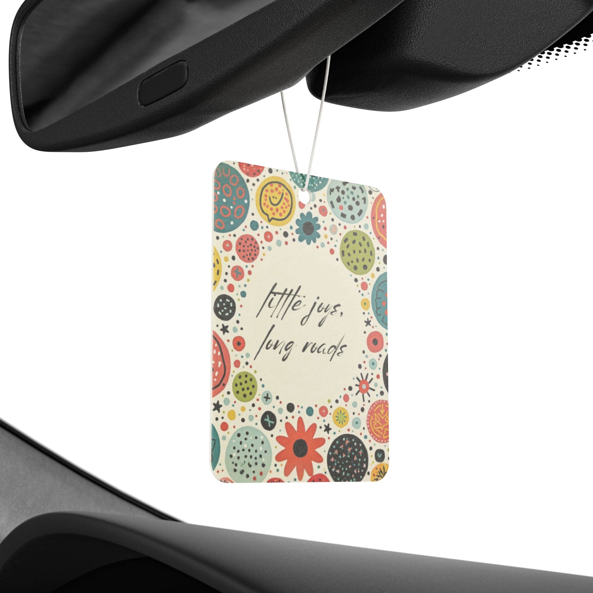 Car Air Freshener — “little joys, long roads” Scented Vent Clip