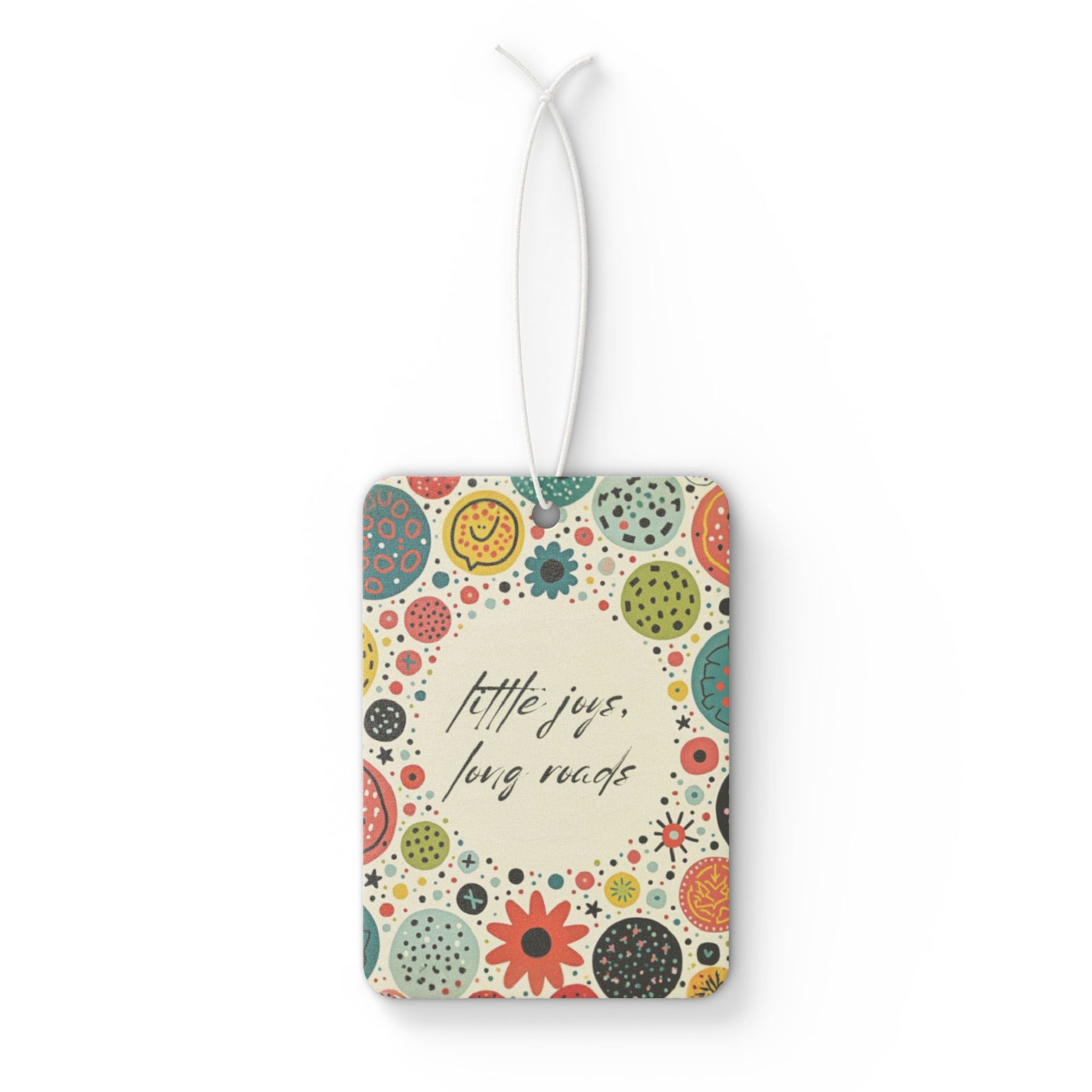 Car Air Freshener — “little joys, long roads” Scented Vent Clip
