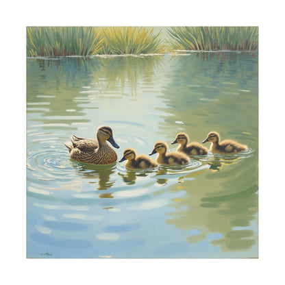Canvas Wall Art - Duck Family