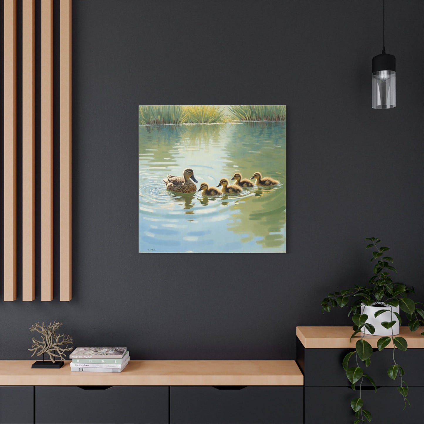 Canvas Wall Art - Duck Family