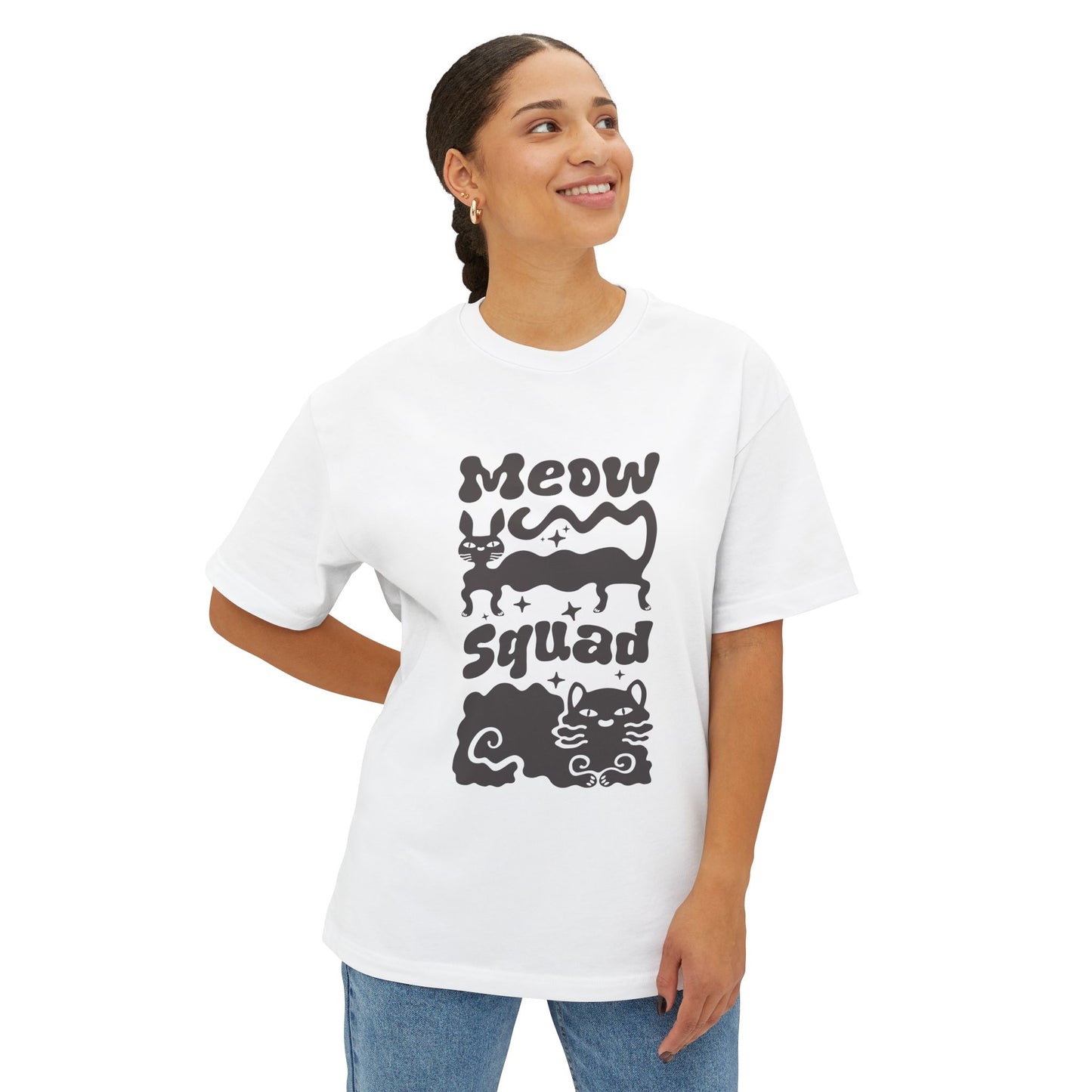 Oversized Tee - Meow Squad Unisex T-Shirt