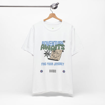 Adventure Awaits Graphic Tee - Casual Unisex Shirt for Travelers