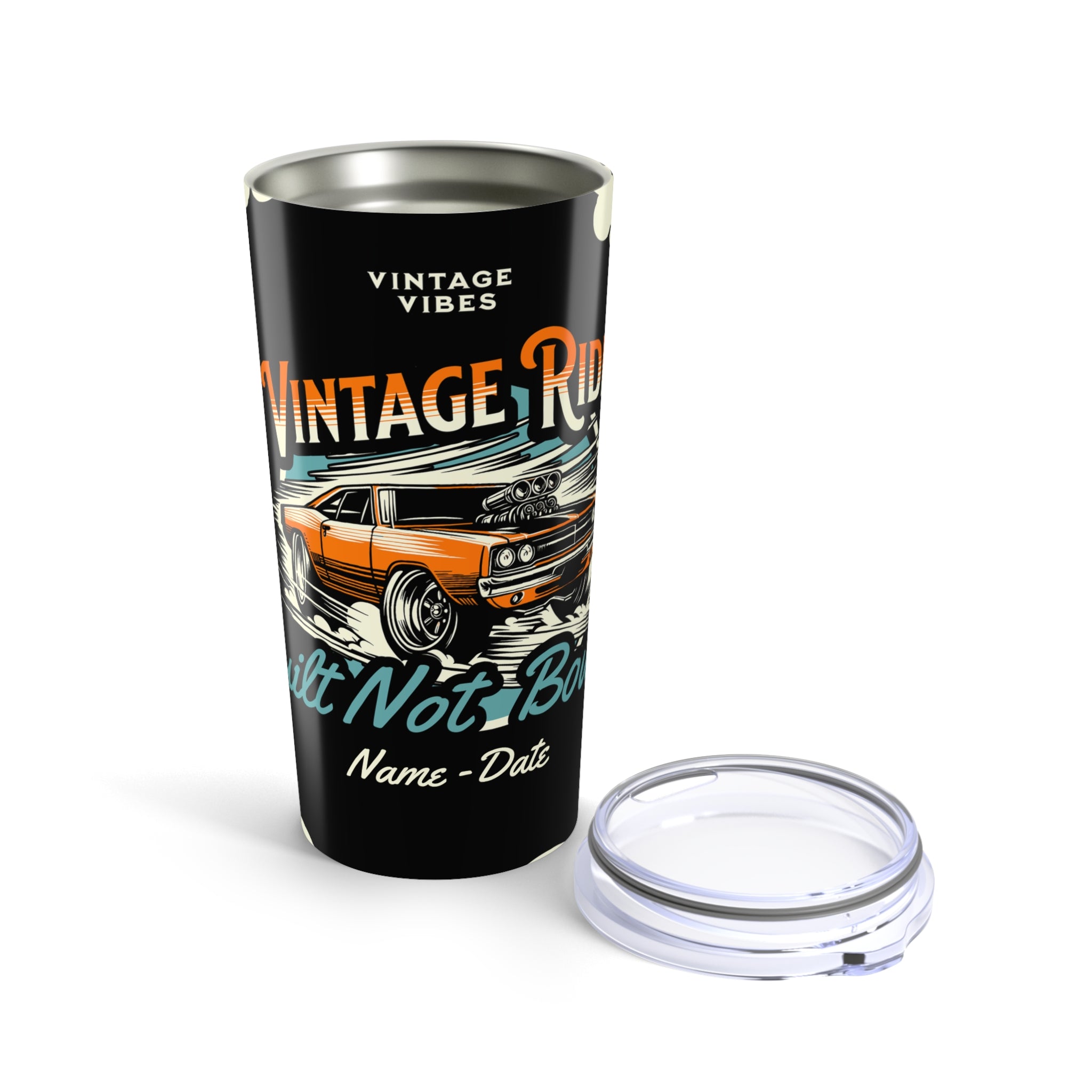 Vintage Rides 20oz Insulated Travel Tumbler — Personalized Retro Car Cup