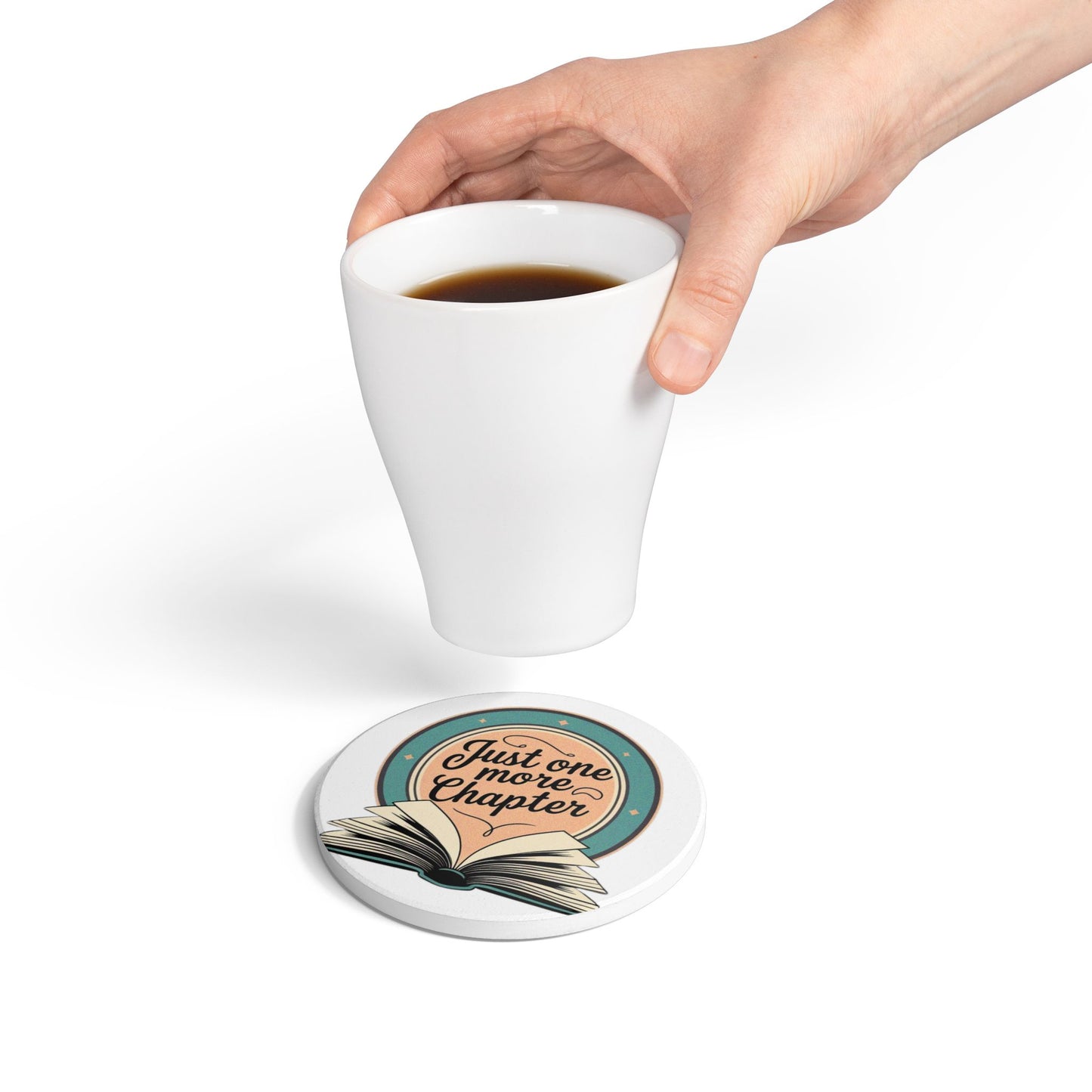 Book Lover Ceramic Coaster