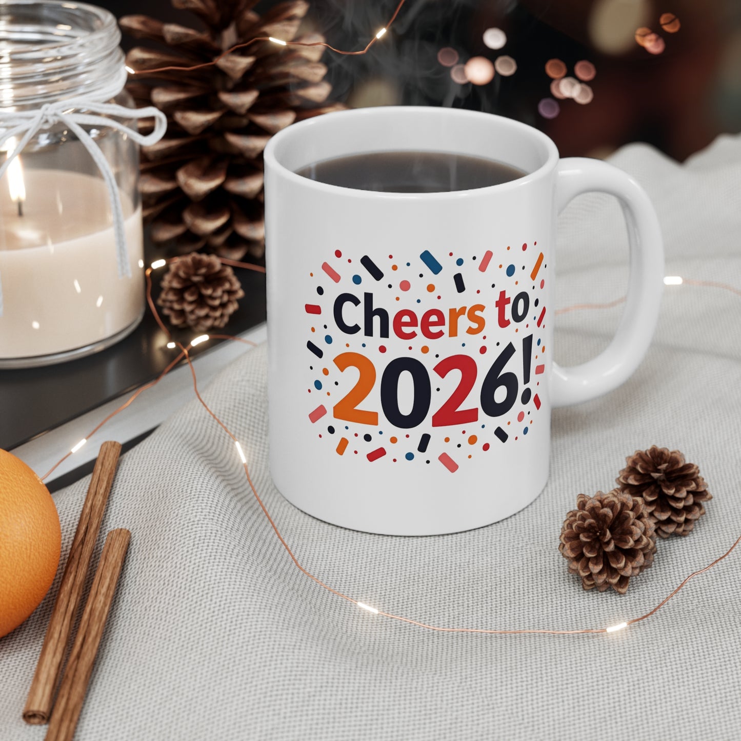 Cheers to 2026 11oz Mug — New Year Celebration Coffee Cup