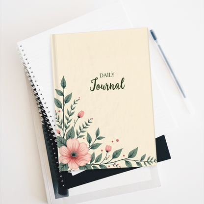 Floral Journal - Ruled Line, Daily Journal for Nature Lovers