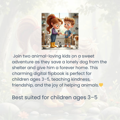 A Heartwarming Flipbook, Magical Whistle and the Shelter Dog 42 pages (for ages 3-5)
