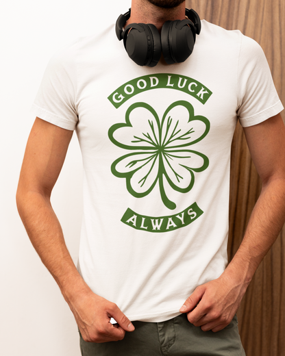 Good Luck Clover Unisex Cotton Crew Tee, St. Patrick's Day Shirt
