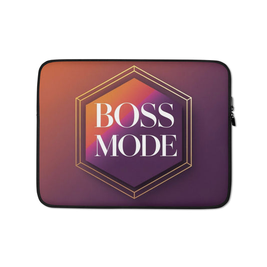 Laptop Sleeve with Quote – Boss Mode Design