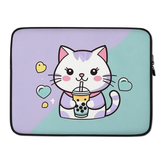 Laptop Sleeve - Boba Cat Design