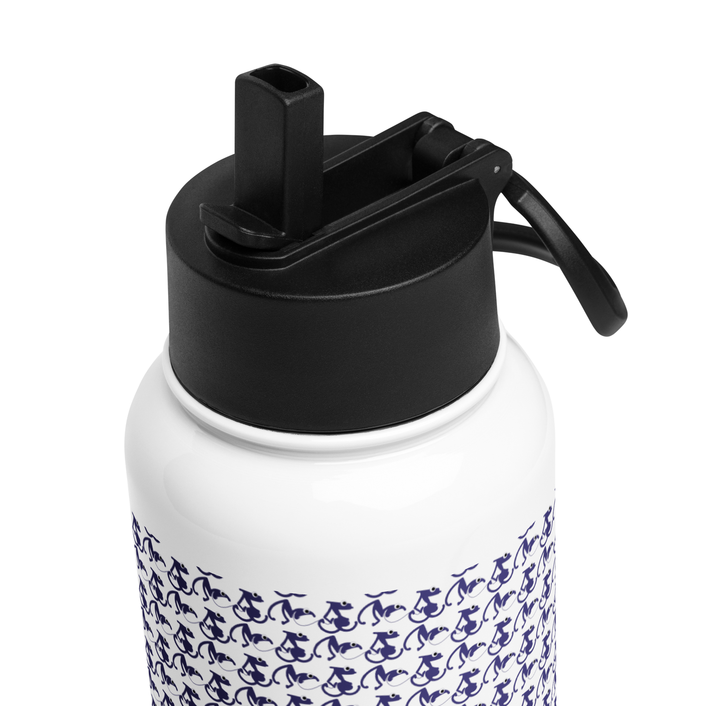 Stainless steel water bottle with a straw lid 32 oz