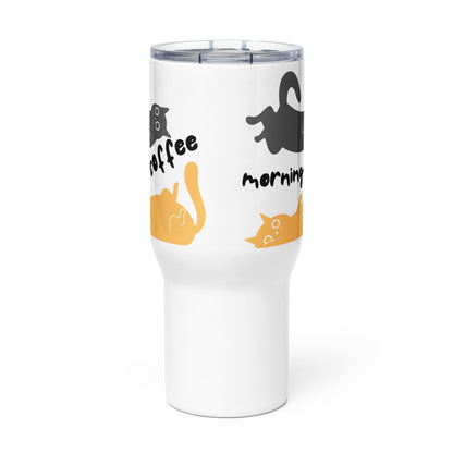 Cat Lover’s Travel Mug with Handle 25oz