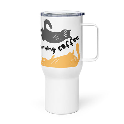 Cat Lover’s Travel Mug with Handle 25oz